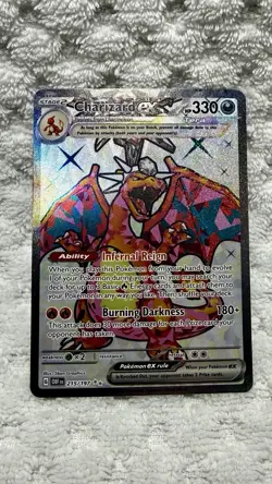 Pokemon TCG Obsidian Flames Charizard EX 215/197 Ultra Rare Near Mint Condition - Image 1