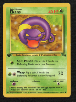Ekans 1999 Base Set 1st Edition Fossil Pokemon TCG Vintage 46/62 - Image 1