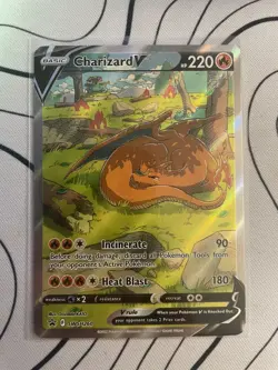 Charizard V SWSH260 PROMO BLACK STAR HOLO Sword & Shield Pokemon English Foil a - Image 1