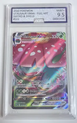 2020 Pokemon Venusaur VMAX Full Art SWSH102 Promo AGS 9.5 Mint+ Sword & Shield - Image 1