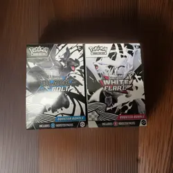 Black Bolt + White Flare Booster Bundle Lot 2 Boxes Zekrom Reshiram Pokemon TCG - Image 1