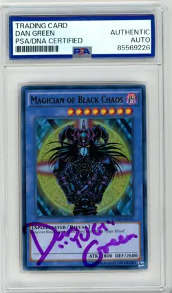 PSA Signed Dan Green Yu-Gi-Oh! Magician of Black Chaos YGLD-ENC01 1st Edition - Image 1