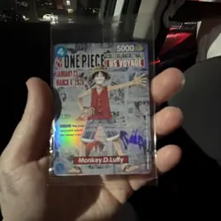 Bandai One Piece CCG US Voyage Monkey.D.Luffy Promo Full Art Holo Card - Image 1