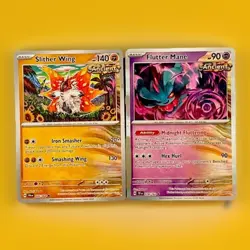Slither Wing & Flutter Mane 2 Card Set-Ancient Pokemon, Holo, NM- Pokemon TCG - Image 1