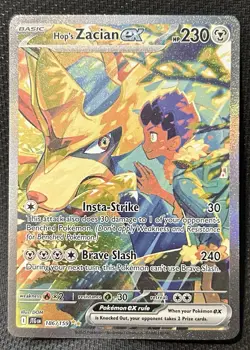Pokemon TCG Hop's Zacian EX Card 186/159 Journey Together SIR - Image 1