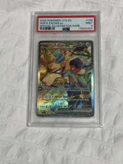 Pokemon TCG Hop's Zacian EX Holo Card 186/159 Sv09: Journey Together Psa 9✨ - Image 1