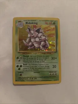 Nidoking 11/102 Holo Rare, Base Set Edition Pokemon Card 1999 WOTC MP! - Image 1