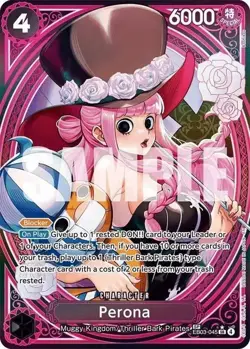 Bandai One Piece CCG Perona EB03-045 SP Foil Character Card fresh pull - Image 3