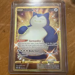 Snorlax 224/198 Pokemon Chilling Reign Sword & Shield Gold Secret Rare Card - Image 1