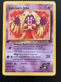 Sabrina's Jynx 57/132 Gym Challenge Regular First Edition Pokemon Card Nm Wotc - Image 1