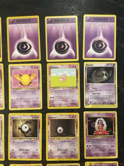 Pokemon TCG Kadabra, Abra, Haunter, Unown Psychic 25 Vintage Card Lot Nintendo - Image 5