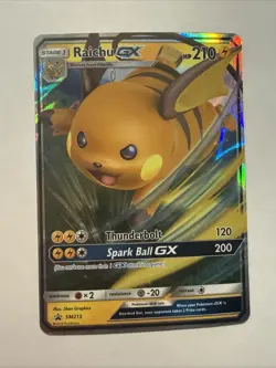 Raichu GX 2019 Black Star Promo SM213 Pokemon TCG NM-MINT Hidden Fates Card - Image 1