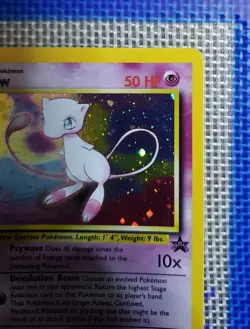 DA101693 Mew Pokemon Promo Card Black Star Promo LV 23 #151 Holo 1999 Vintage - Image 5