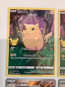(4 Cards) Pokemon Pikachu - Rapidash - Blaziken card lot Black Star Promo - Image 2