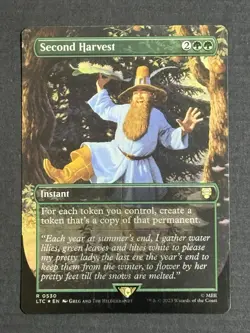 Magic The Gathering Second Harvest Borderless Lord Of The Rings Foil - Image 1