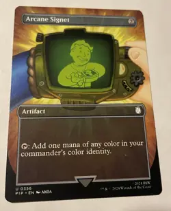 MTG Arcane Signet (Borderless) - Fallout (PIP) 356 NM - Image 1