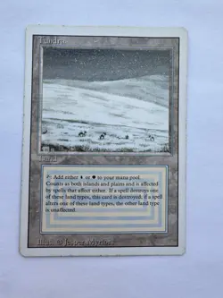 Magic: The Gathering MTG Tundra 3rd Edition Rare Dual Land - Lightly Played - Image 1