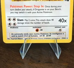 Pokemon TCG Dragonite 19/62 Fossil Non-Holo Rare LP - Image 3