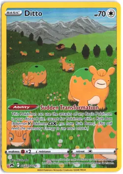 Ditto GG22/GG70 Holo Trainer Gallery Rare Crown Zenith Galarian Gallery Pokemon - Image 1
