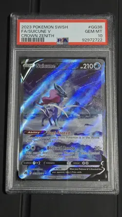 Pokemon - Suicune V GG38 **GEM MINT PSA 10** Crown Zenith - Image 1
