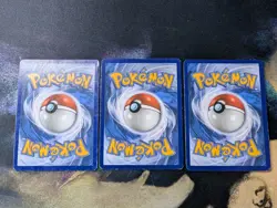Pokemon Water Energy Black & White Reverse Holo X3 Played - Image 2
