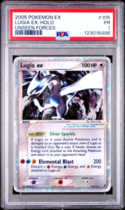 PSA 1 PR 2005 Pokemon EX Unseen Forces Lugia EX Holo Foil Rare 105/115 - Image 1