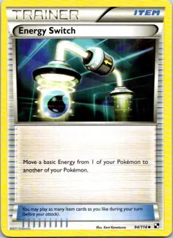 Energy Switch 94/114 Black and White Pokemon Lightly played - Image 1
