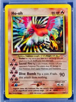 2001 Pokemon Neo Revelation #7 Ho-Oh Holo Unlimited PSA 7 - Image 2