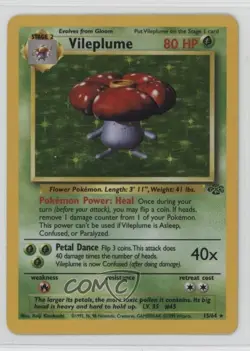 Vileplume Holo Pokemon Jungle #15 1999 - Image 1