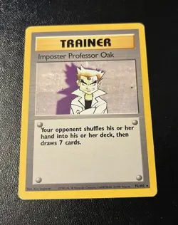 Imposter Professor Oak Rare 73/102 Base Set Pokemon NM WOTC - Image 1
