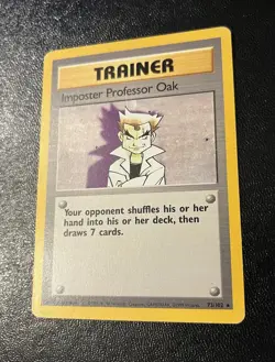 Imposter Professor Oak Rare 73/102 Base Set Pokemon NM WOTC - Image 2