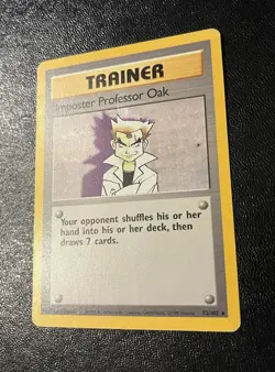 Imposter Professor Oak Rare 73/102 Base Set Pokemon NM WOTC - Image 3