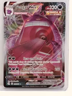 Pokemon TCG Gengar VMAX 157/264 Fusion Strike Ultra Rare Holo HP320 - Image 1