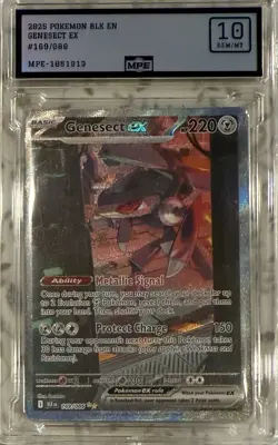 2025 POKEMON BLK EN-BLACK BOLT SPECIAL ILLUSTRATION RARE #169 GENESECT EX MPE 10 - Image 1
