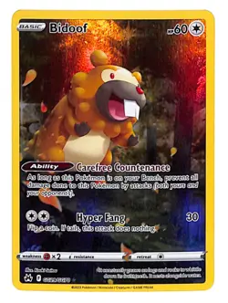 Bidoof GG29/GG70 Crown Zenith Galarian Gallery Full Art Pokemon 2023 - Image 1