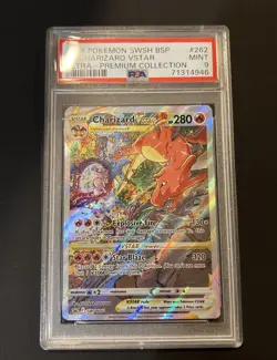 Pokemon Charizard VSTAR SWSH262 Full Art Black Star Promo PSA 9 MINT - Image 1
