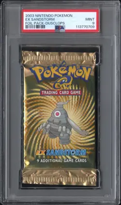 2003 Pokemon TCG EX Sandstorm Booster Pack PSA 9 Mint Graded Dusclops Art - Image 1
