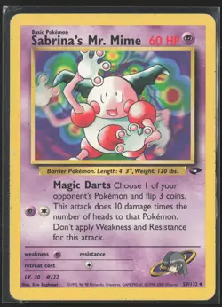 Sabrina's Mr. Mime Uncommon Gym Challenge 059/132 HP Pokemon Card - Image 1