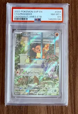 2023 POKEMON SVP EN CHARMANDER OBSIDIAN FLAMES ETB #044 PSA 8.5 NM-MT+ - Image 1
