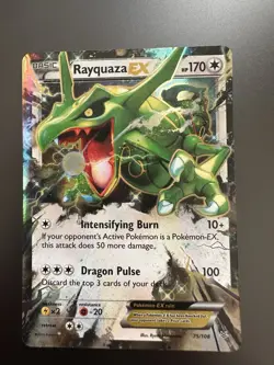 Pokemon Rayquaza EX 75/108 Roaring Skies Ultra Rare Holo 170 HP English 2015 - Image 1