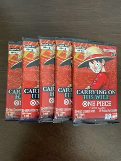 One Piece Carrying On His Will OP-13 Five 5 Booster Packs Lot English F - Image 1