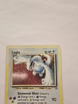Pokemon Lugia Neo Genesis Holo Rare Unlimited 9/111 90 HP Card 2000 - Image 3