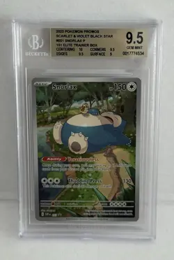 Snorlax 051 Black Star Promo Pokemon Card Graded SV 151 ETB BGS 9.5 GEM MINT - Image 1