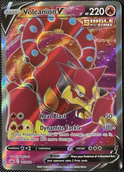 Volcanion V (Full Art) 162/198 Swsh06: Chilling Reign Holo - Pokemon Card - Image 1