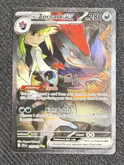 Pokemon N's Zoroark EX 185/159 Journey Together TCG Card - Image 1