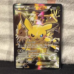 Pikachu EX XY124 XY Black Star Promo Full Art Holographic Holo Pokemon Card - Image 1