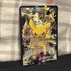 Pikachu EX XY124 XY Black Star Promo Full Art Holographic Holo Pokemon Card - Image 2