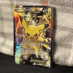 Pikachu EX XY124 XY Black Star Promo Full Art Holographic Holo Pokemon Card - Image 3