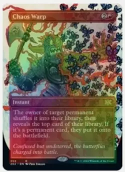 CHAOS WARP (BORDERLESS) Double Masters 2022 Magic MTG MINT CARD FOIL - Image 1