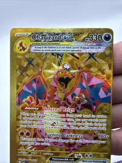 MISCUT ERROR Charizard EX Obsidian Flames Holo POKEMON Card 228/197 OC - Image 3